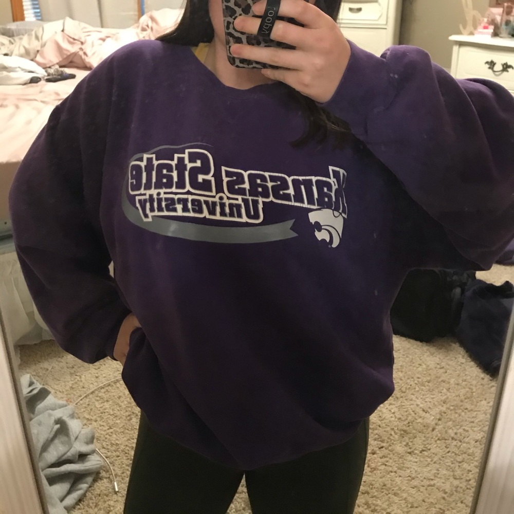 purple K-State crewneck